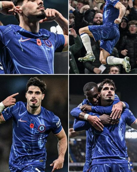 内托右路传中，恩佐禁区内头槌破门！切尔西取得领先！