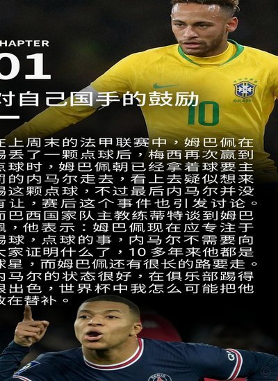 队报：巴西上下都觉得内马尔能改变命运、带来流量、有星味